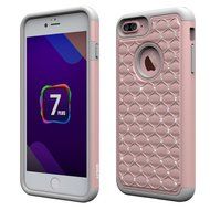 iPhone 7 Plus Case, [5.5 Inch] by HLCT, Soft Interior Silicone Bumper &amp; Hard Shell Solid PC Back, Shock-Absorption... N5