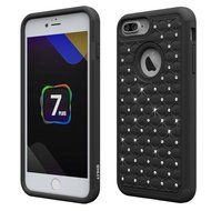 iPhone 7 Plus Case, [5.5 Inch] by HLCT, Soft Interior Silicone Bumper &amp; Hard Shell Solid PC Back, Shock-Absorption... N7