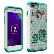 iPhone 7 Plus Case, [5.5 Inch] by HLCT, Soft Interior Silicone Bumper &amp; Hard Shell Solid PC Back, Shock-Absorption... N9