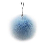 AutumnFall&reg; Rabbit Fur Ball Key Chains Mobile Phone Plug Backpack Bags Decorations (Pink) N7
