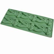 DUFUSTORE Chocolate Cake Candy Baking Silicone Bakeware Mould 6pcs Rabbit Pattern Random Color N3