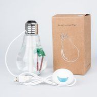 EverKing 400ml Bulb Shape Colorful LED Night Lights USB Mini Desktop Aroma Humidifier Air Purifier Atomizer for... N6