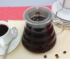 800ml glass pour over coffee carafe, high quality 800ml pour over glass carafe N3