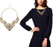 New Vintage Hollow Statement Bib Choker Chain Pendant Chunky Necklace Jewelry N3
