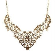 New Vintage Hollow Statement Bib Choker Chain Pendant Chunky Necklace Jewelry N4