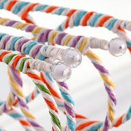 Spritech(TM) 2 Set 28 Circle Antislip Collapsible Magic Cane Scarf Frame Hangers for Scarf Belt Tie Underwear... N6