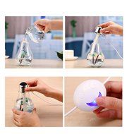 QianHai 400ml Essential Oil Diffuser for Aromatherapy, Bulb Shape Ultrasonic Cool Mist Humidifier with Multi-Color... N4