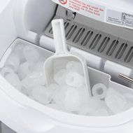 Della Portable Ice Maker Easy-Touch Buttons 26lb Per Day Countertop Machine 3 Selectable Cube Sizes -Silver N2