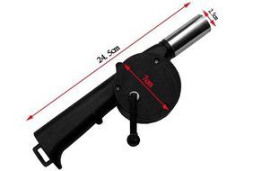 Hooshion New Outdoor Picnic Camping Hand Crank Powered Barbecue BBQ Grill Fan Air Blower N5