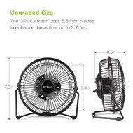OPOLAR F501 Desktop USB Fan with Upgraded 6 Inch Blades, Enhanced Airflow, Lower Noise, Metal Design, USB Powered... N13