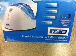 ReliOn Portable Ultra Sonic Cool Mist Humidifier USB Cable &amp; Adapter N2