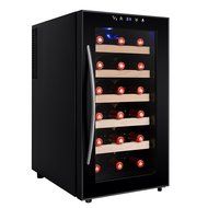 AKDY&reg; 18 Bottles Freestanding Single Zone Thermoelectric Wood Shelf Wine Cooler Chiller Refrigerator