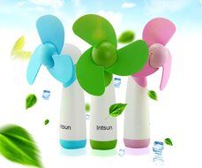 Intsun Handheld Portable Battery Operated Cooling Mini Fan Electric Personal Fans for Home and Travel (blue)