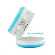 Rechargeable Humidifier Mini Misting Fan Desktop Fan Water Spray Fan with Built-in 2000 Mah Battery-Blue N2