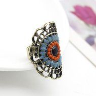 Festival Party Sz 6 Fashion Evil Eye Crystal Rings Multi-Gem Women Men Bohemia (6) N6