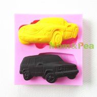 Mom&amp;pea 0656 Car &amp; Jeep Shaped Silicone Mould for Fondant Cake Sugar Paste Cake Decoration 3d Cake Toppers Mold... N2