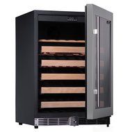 KingsBottle PRO Series 25 Bottle Single Zone Wine Cooler, Black N7