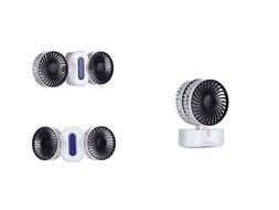 Vchanel USB Charging, 350 Degrees Rotation,2 in 1 Foldable,Portable,Cooling Mini Couple Fan (White) N7