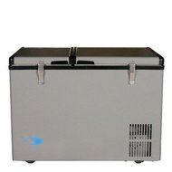 62-Quart Compressor Cooling System, Dual Zone Portable Refrigerator/Freezer, Gray/Black