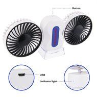 Portable Fan Rechargeable, Happon Couples Mini Fan USB Desktop Fan Quiet Operation with 3 Speeds - 350 Degree... N6