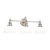 Hudson Valley Lighting Sutton 3-Light Vanity Light - Polished Nickel Finish with Opal Matte Glass Shade by Hudson...