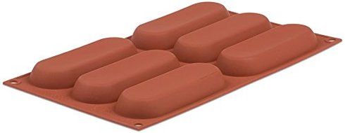 Pavoni Orange Non Stick Eclair 6 Forms