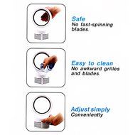 Tinksky No Blade Fan Electric Fan Air Fan Stand Fan without Blade in White N6