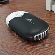 ESUMIC Portable Mini Air Conditioner Travel Handheld USB Rechargeable Cooling Fan for Summer (Black) N3