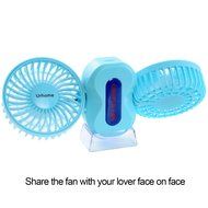 Personal Fans Mini Fan Rechargeable Fans 3 Modes Mini Dual Head Table Fans Purple N9