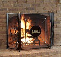Henson Metal Works LSU Collegiate Logo Firescreen