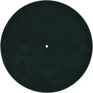 Genuine Leather Turntable Platter Mat - Forest Green Suede N2
