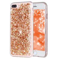 iPhone 7 Plus Case, iPhone 7 Plus Glitter Case, PHEZEN Luxury Bling Glitter Gold Foil Embedded Clear Rubber Gel... N11