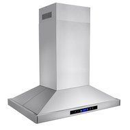 Golden Vantage 30" Island Mount Stainless Steel Touch Screen LED Display Control Powerful Kitchen Cooking Fan...