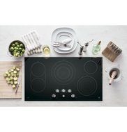 GE Cafe CP9536SJSS 36" Built-in Electric Cooktop with Five Elements Knob Controls Stainless Steel Clad Aluminum... N2