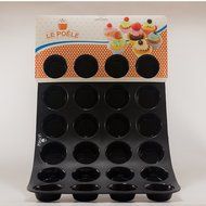 Silicone Cupcake Molds, Le Poele, for Baking, 24 Cups Mini Muffin Pan. BPA Food Grade Silicone, Non-stick, Easy...