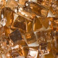 Reflective Copper Small 10 Lb Bag Fireplace Glass, Landscape Glass N6