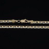 Men's 14K Yellow Gold Plated 24 Inches Link Chain Necklace 3 mm 2818/24 N4