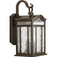 Progress Lighting P5717-108 3-Light Medium Outdoor Wall Lantern with Unique Arched Roof and Top Ribbon Scrolled...