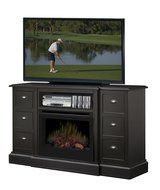Dimplex DFP25-1347B Gibbons 58-Inch Wide by 32.3-Inch Tall Media Console with Electric Fireplace, Black N2