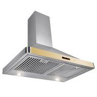 Golden Vantage 30" Wall Mount Range Hood GV-63175D-GLD Stainless Steel Golden Vent Hood W/ Touch Control Panel