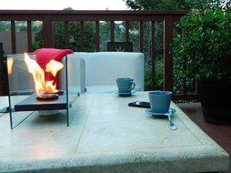 Tabletop Fireplace (Chiminea) Portable For Indoors/Outdoors. Uses Ethanol, Modern, Ventless, Does Not Emtit Unsafe... N9