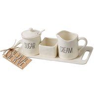 Mud Pie Bistro Cream &amp; Sugar Set, White N2