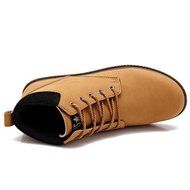 Yaheeda Men's High Top Casual PU Leather Lace-Up Work Shoes Martin boots N17