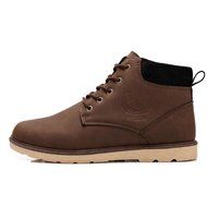 Yaheeda Men's High Top Casual PU Leather Lace-Up Work Shoes Martin boots N18