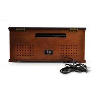Pyle Bluetooth Turntable Record Player , Built-in CD &amp; Cassette Players, AM/FM Radio, Vinyl-to-MP3 Recording Brown... N6