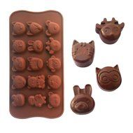 15 Animals Cartoon Shaped Fondant Cake Chocolate Pan Candy Silicone Mold Baking Pan Cake Mould Decoration