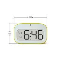 junjiada Digital Alarm Clock With Timer，Low Light Sensor Technology,Light On Backligt When Detect Low Light,Soft...