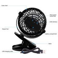 Welltop 5-inch Portable Clip Fan Rotatable Clamp Fans USB or Battery Powered Table Fan Rechargeable Desktop Fan... N24