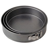 LEORX Nonstick Iron Cake Pan Set Baking Tray Springform Pan Pack of 3 (Grey)