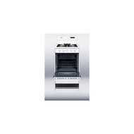 Summit WNM1307KW 20" White Gas Open Burner Range